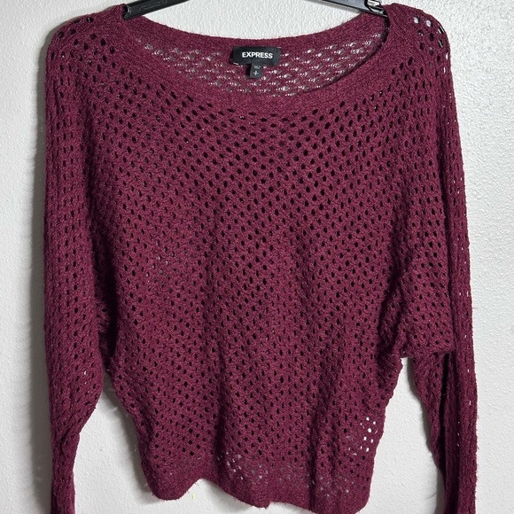 Express Women Red/Burgundy Pullover Sweater Top Long Sleeve size S. - Picture 2 of 6